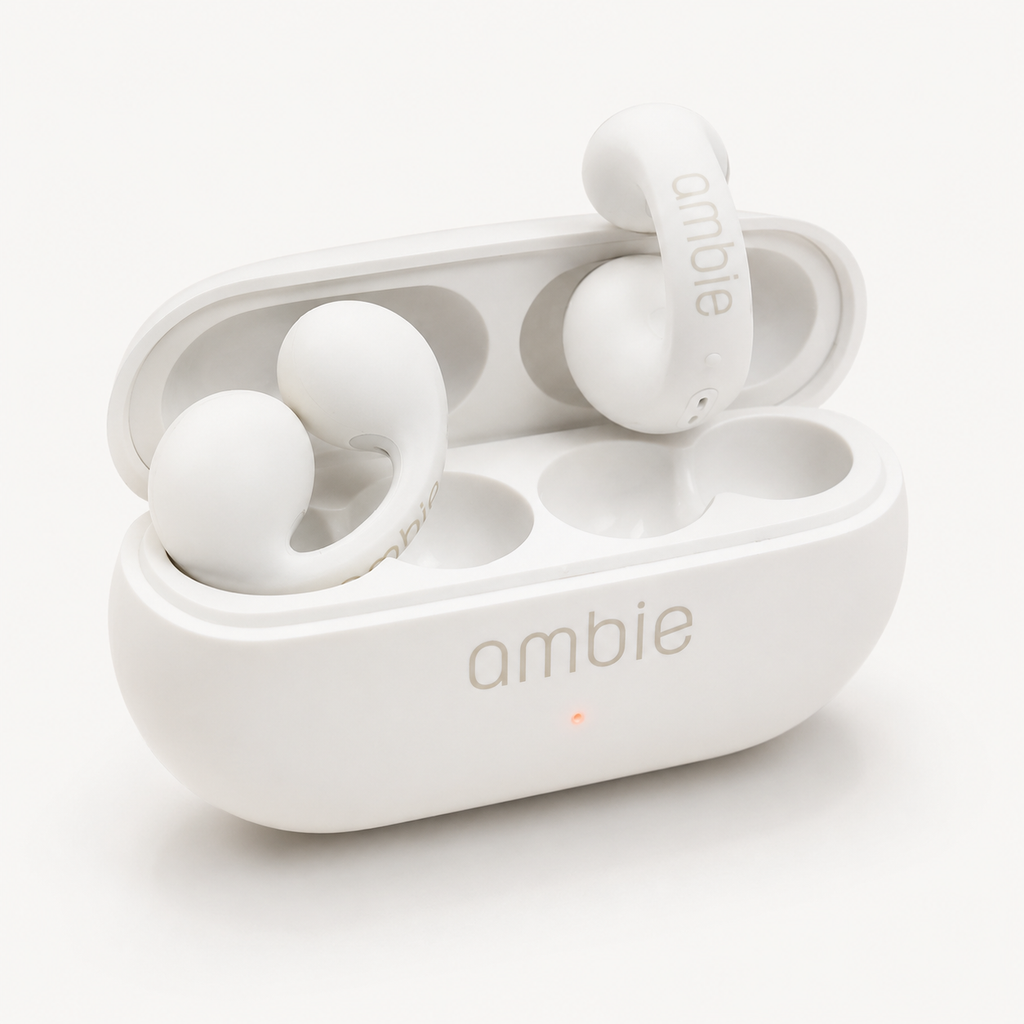 Auriculares Ambie Blancos y Negros con Estuche de Carga Premium | ¡Pago Contra Entrega! 🚚🔥