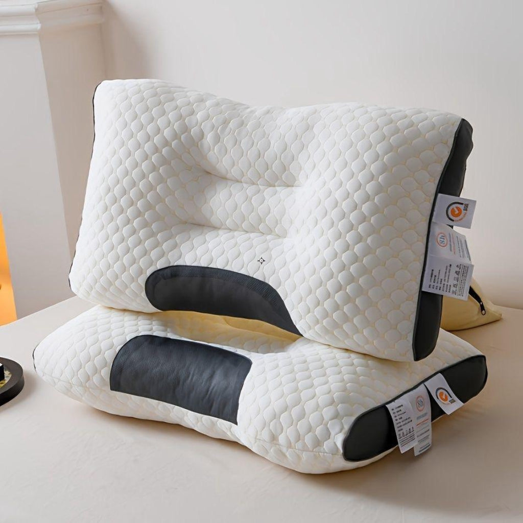 Almohada CerviLux™ Redescubre el placer de un descanso profundo y despertares sin dolor.