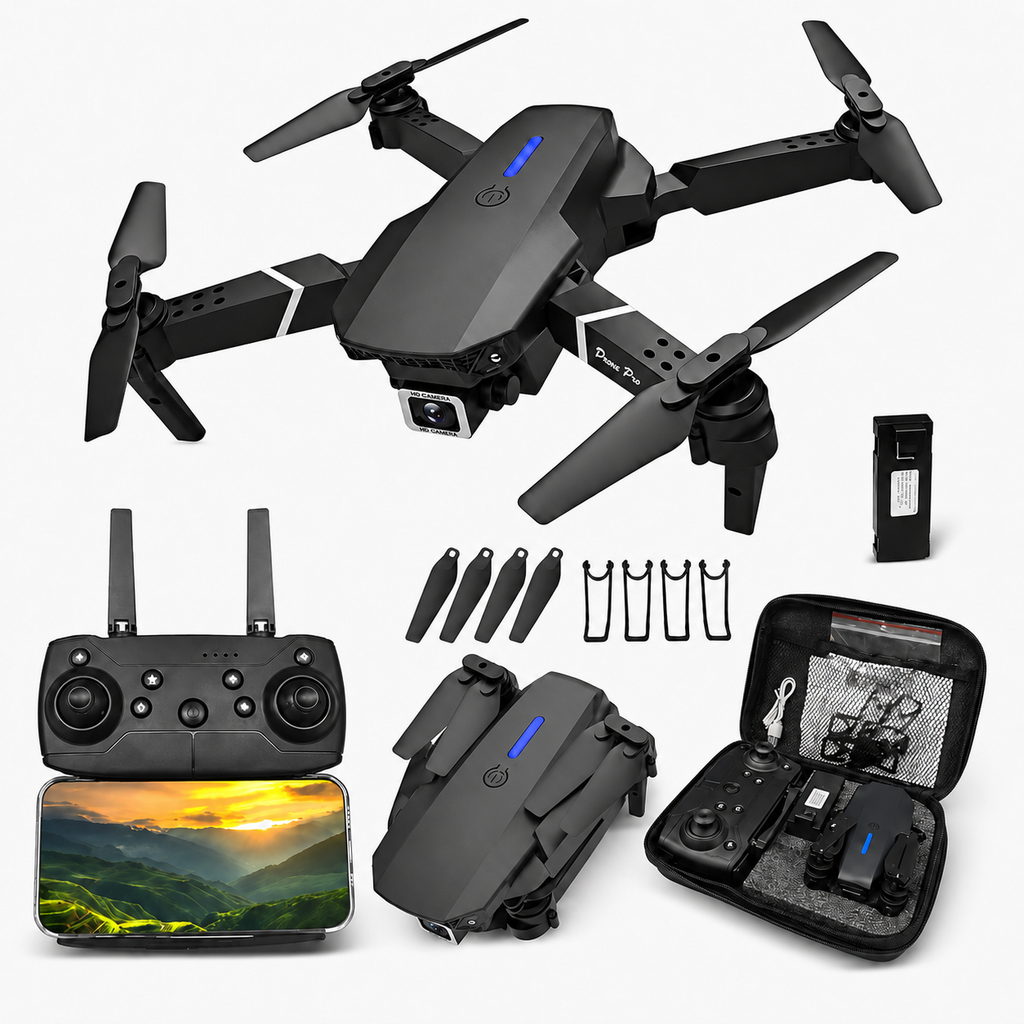 [OFERTA] - Dron E99 Max Sky Vision 4K + DOBLE BATERÍA + CONTROL PANTALLA CELULAR