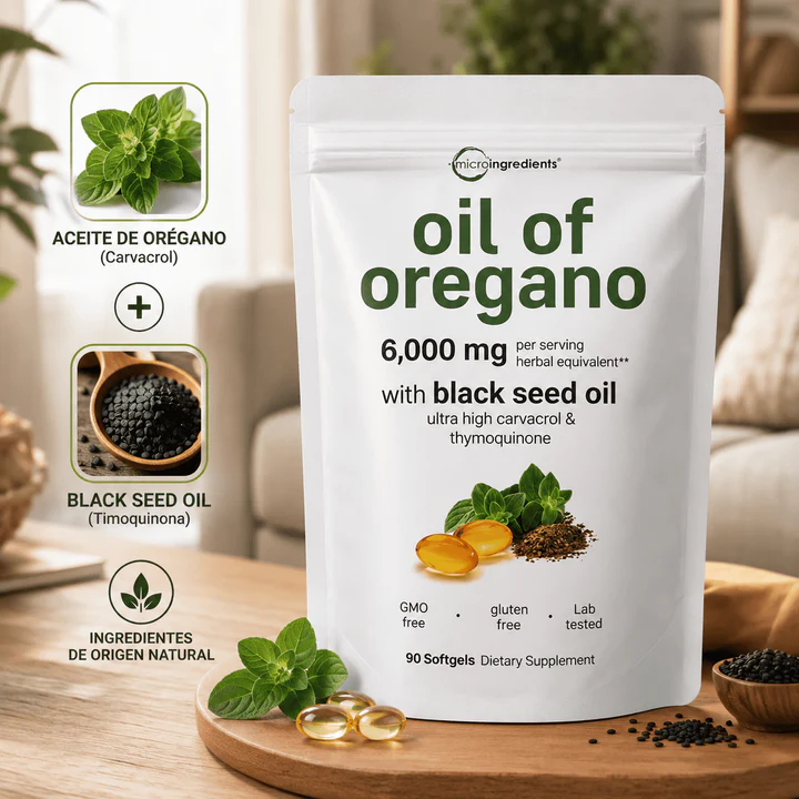 🌿 Oil of Oregano Microingredients® 2 en 1 Apoya tus defensas y tu bienestar de forma natural. 🚚 Envío GRATIS a todo Ecuador | 💵 ¡Paga solamente al recibir tu pedido!